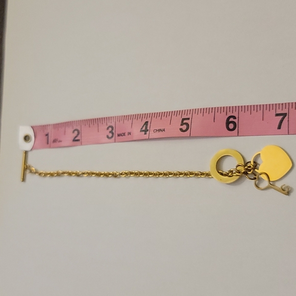 HEART TOGGLE GOLD ROLO CHARM BRACELET 💛 ✨️ - Picture 3 of 5